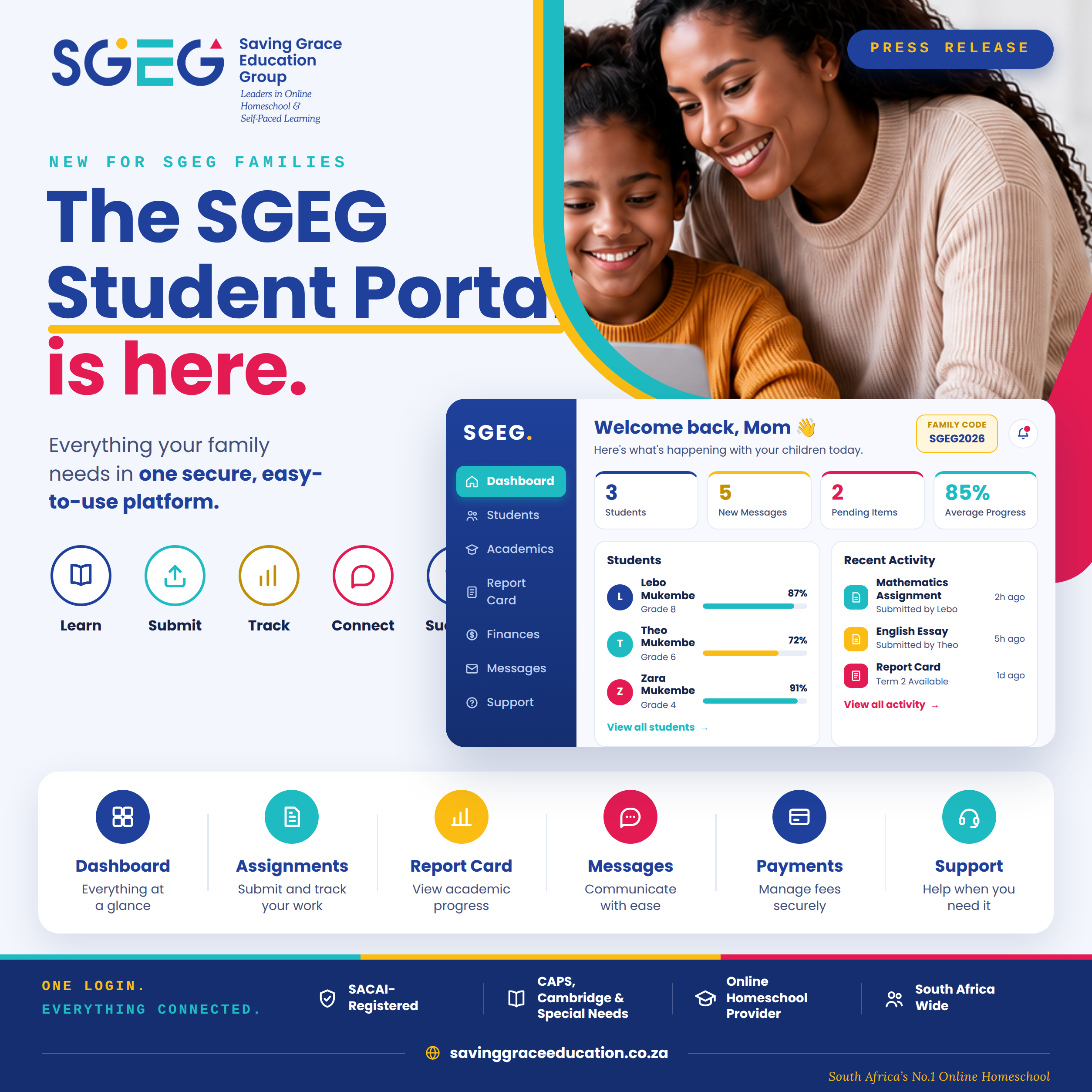 Saving Grace Education Group Launches AI-Powered Student Portal Transforming Online Learning in South Africa